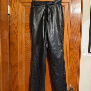 Maxima Women’s Sleek Black Leather Trousers